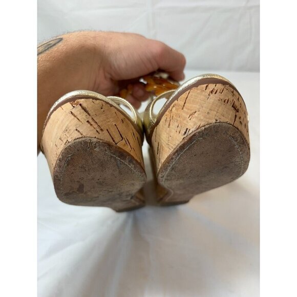 Prada Chain Link Gold Wedges - Picture 10 of 16